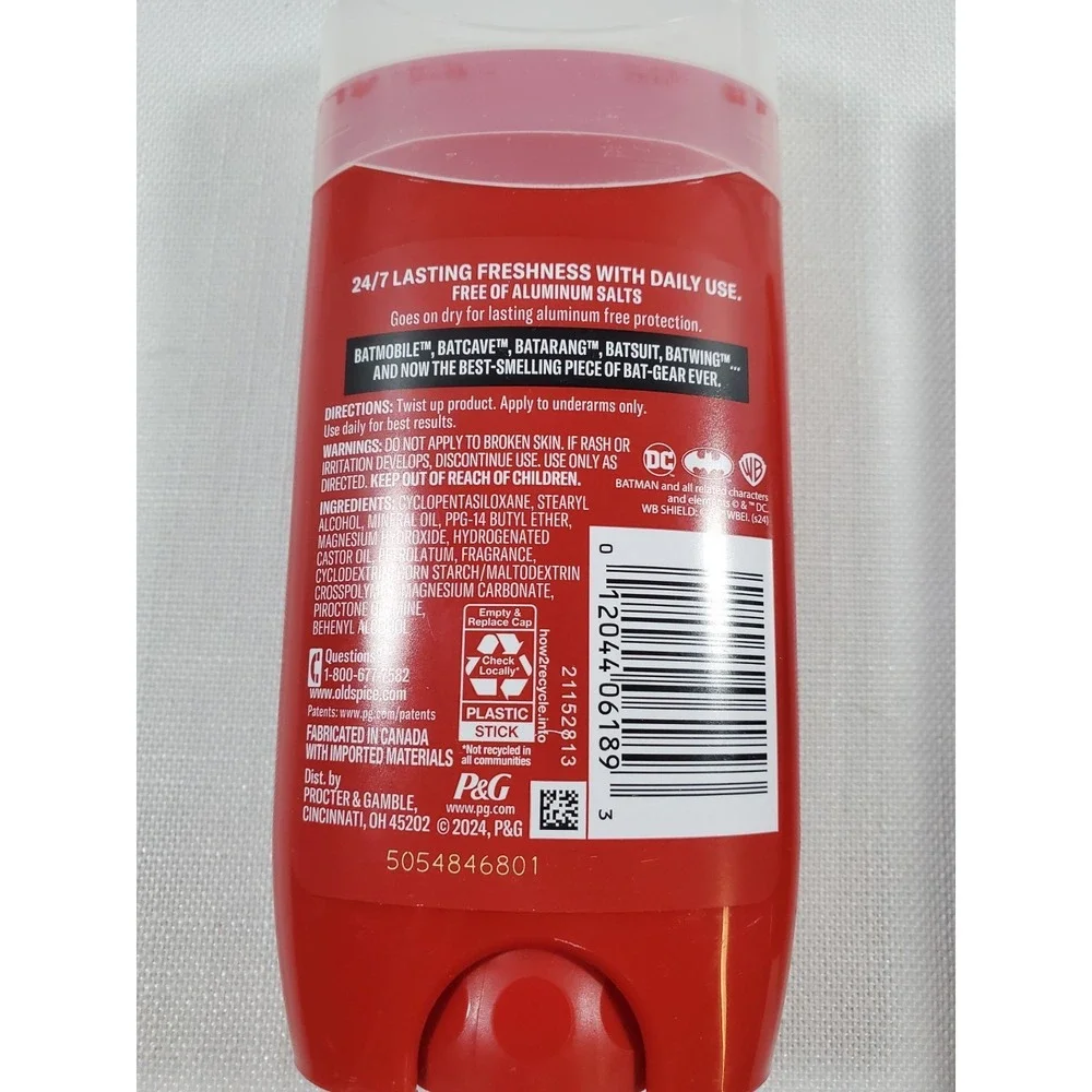 (2) Old Spice Batman Dark Knight Black Cherry & Nightfall Scent Deodorant 3 oz.